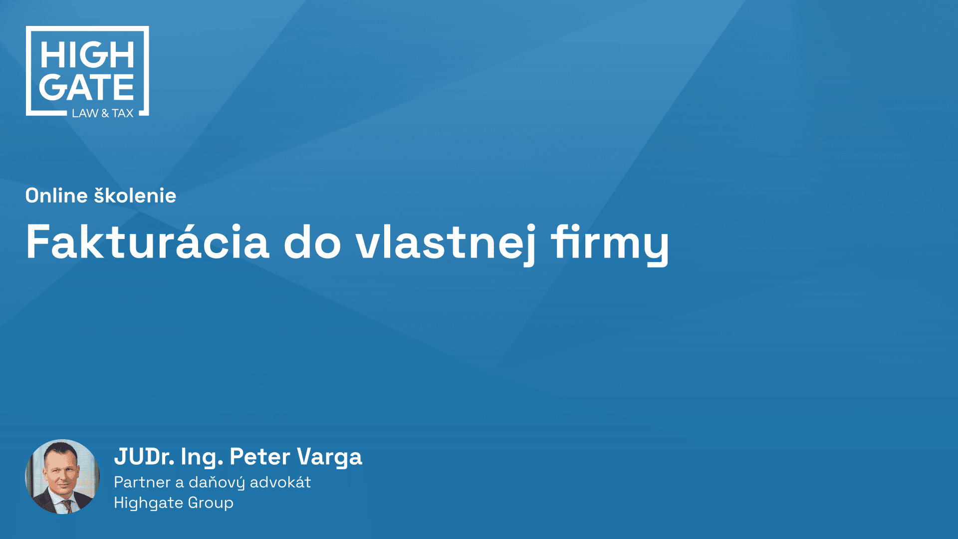 Fakturácia do vlastnej firmy - 2022