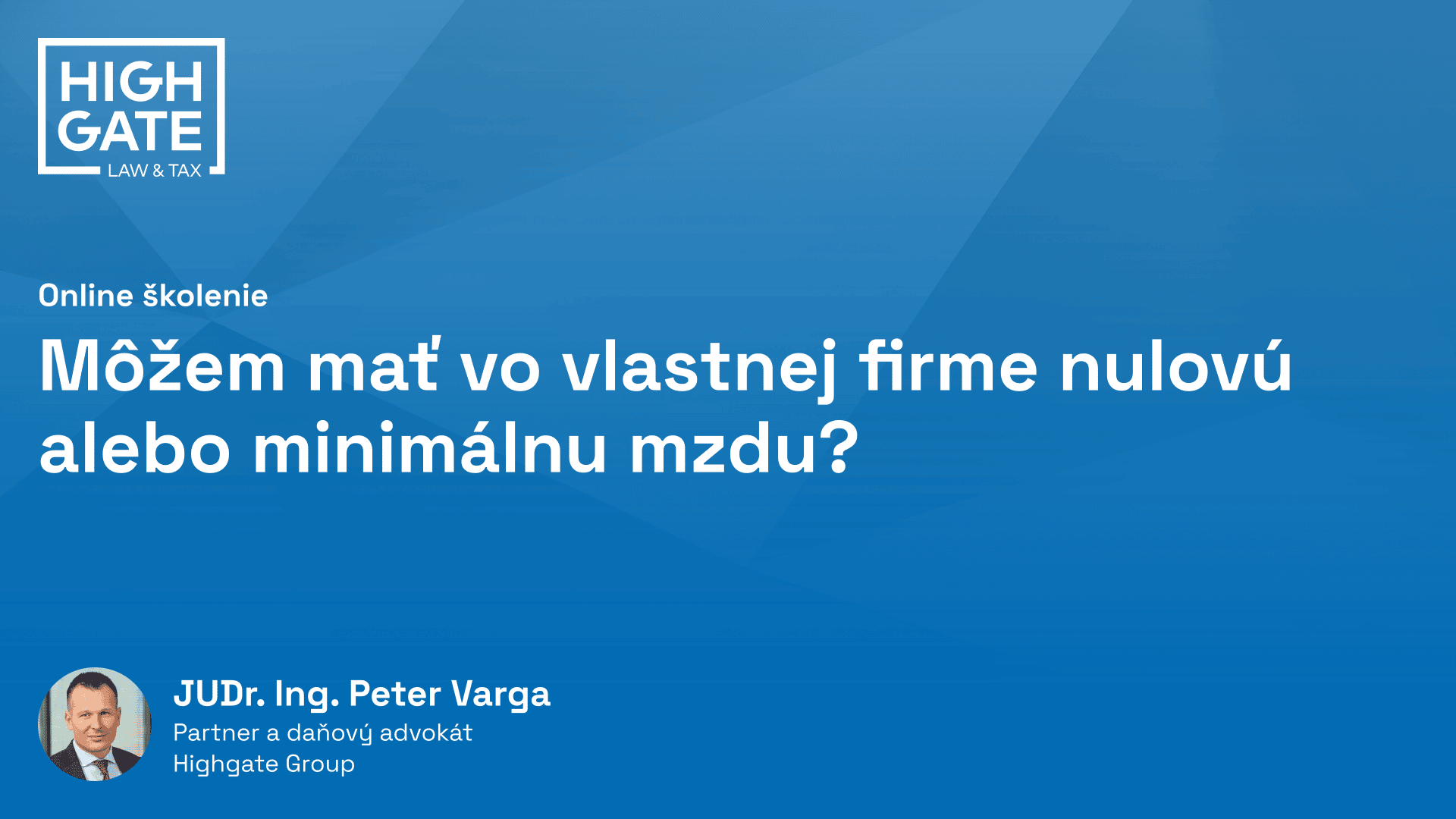 Môžem mať vo vlastnej firme nulovú alebo minimálnu mzdu? - 2020