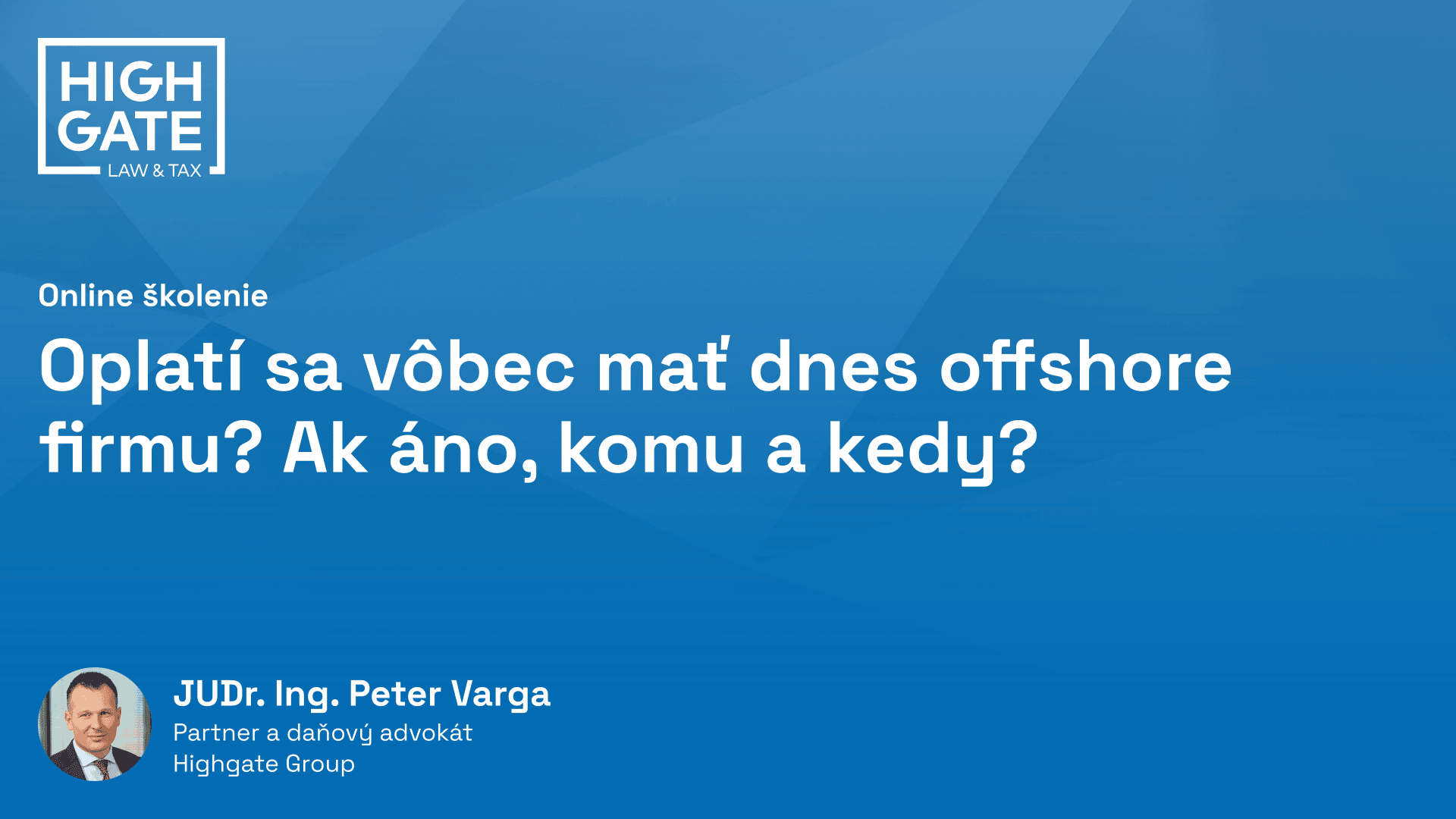 Oplatí sa vôbec mať dnes offshore firmu? Ak áno, komu a kedy? - 2020