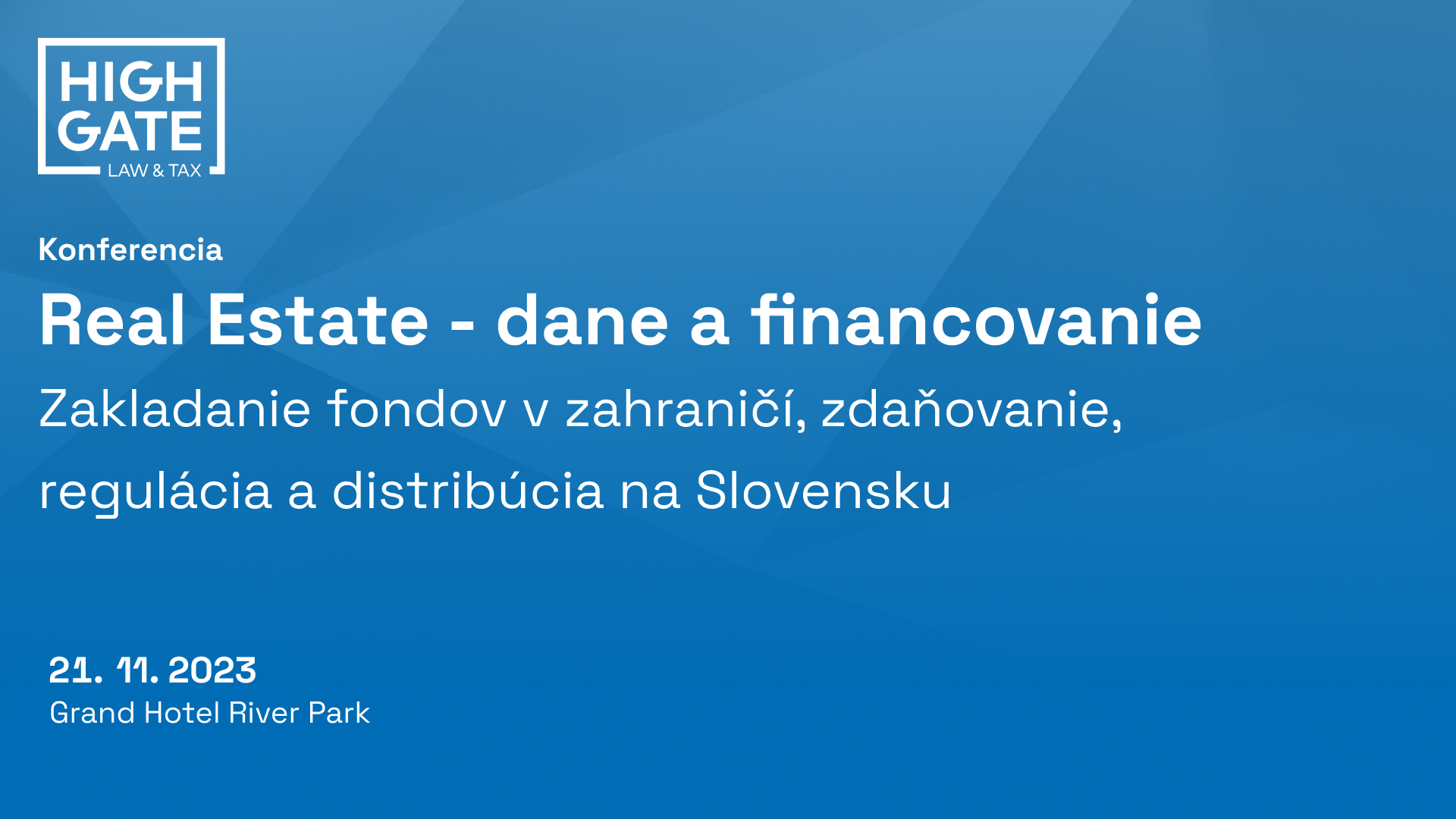 Videozáznam z konferencie Real Estate - dane a financovanie. Panel: Zakladanie fondov v zahraničí, zdaňovanie, regulácia a distribúcia na Slovensku